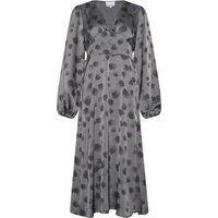 Gemustertes Satin-Maxikleid