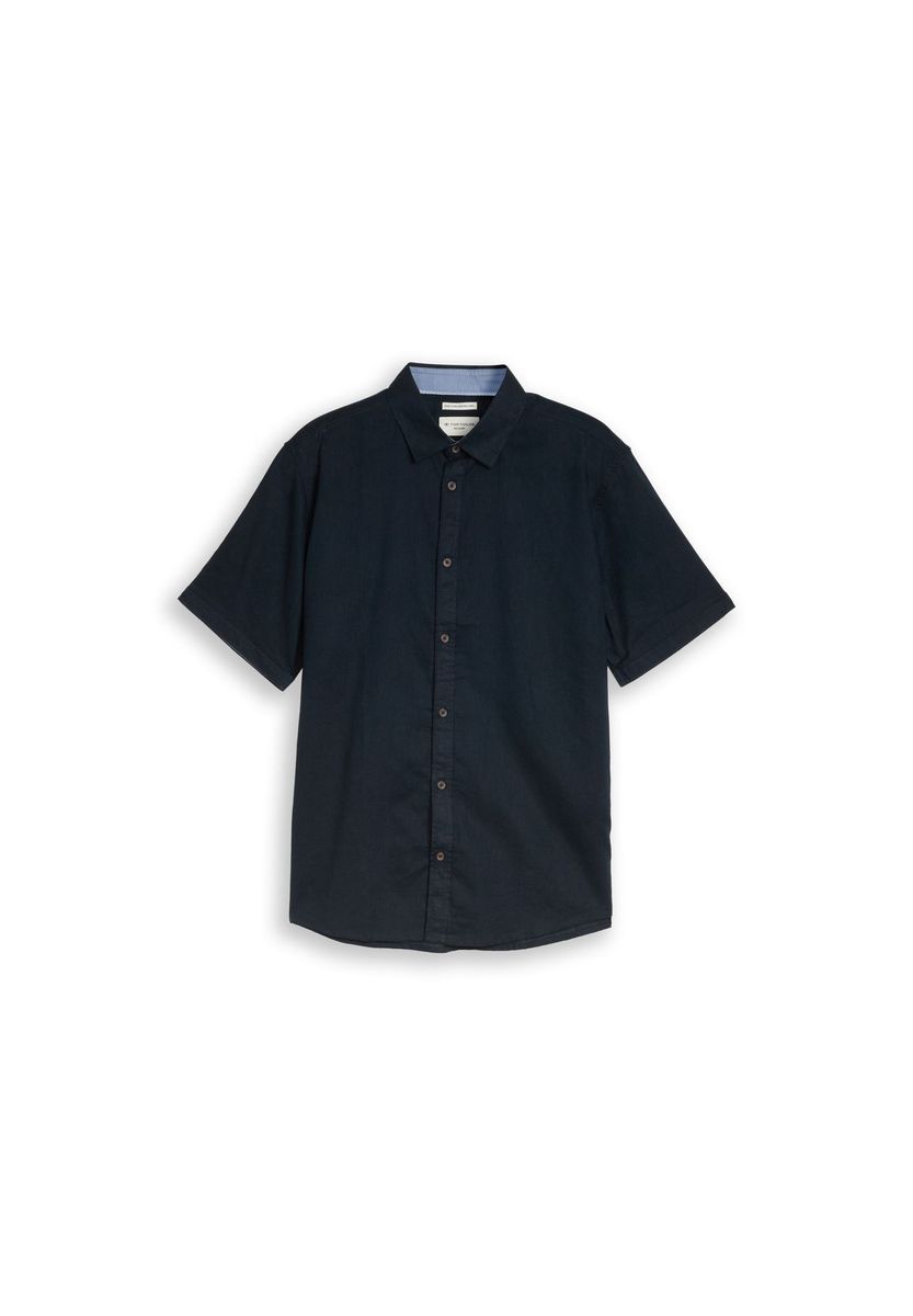 Lässiges Baumwoll-Leinen Kurzarmhemd