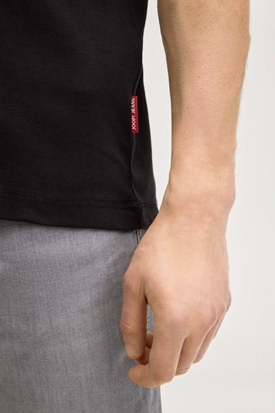 Joop! Jeans Schwarzes Oversized T-Shirt Rundhalsausschnitt Baumwolle Unisex