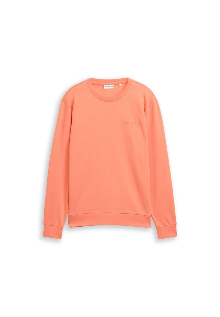 Lässiges einfarbiges Sweatshirt mit Rundhalsausschnitt