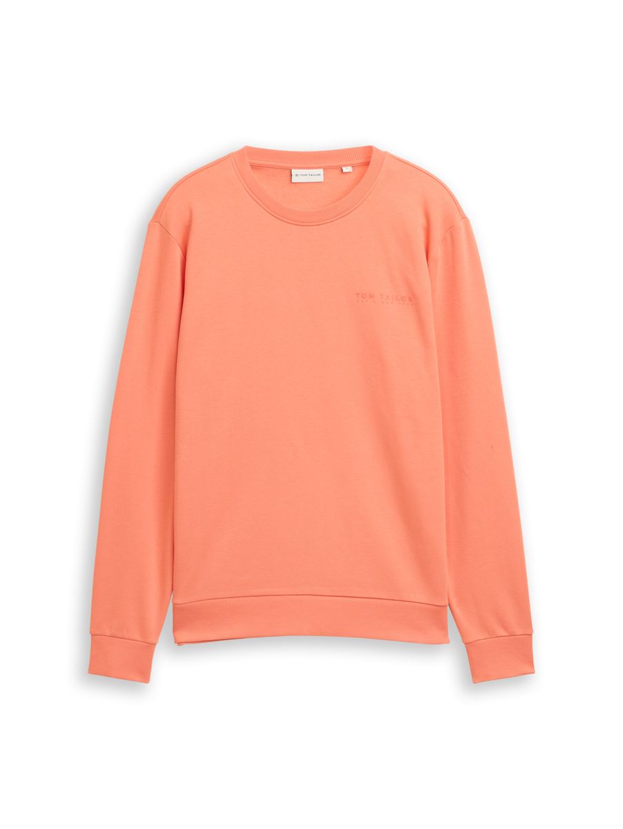 Lässiges einfarbiges Sweatshirt mit Rundhalsausschnitt