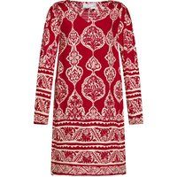 Midikleid mit symmetrischem botanischem Muster