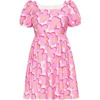 Florales Minikleid mit Puffärmeln