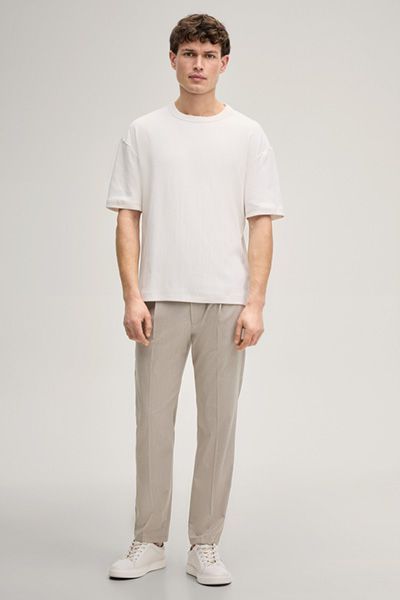 Joop! Jeans Ciarlan Off-White Baumwoll Basic Unisex T-Shirt