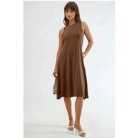 Ärmelloses A-Linien-Midikleid