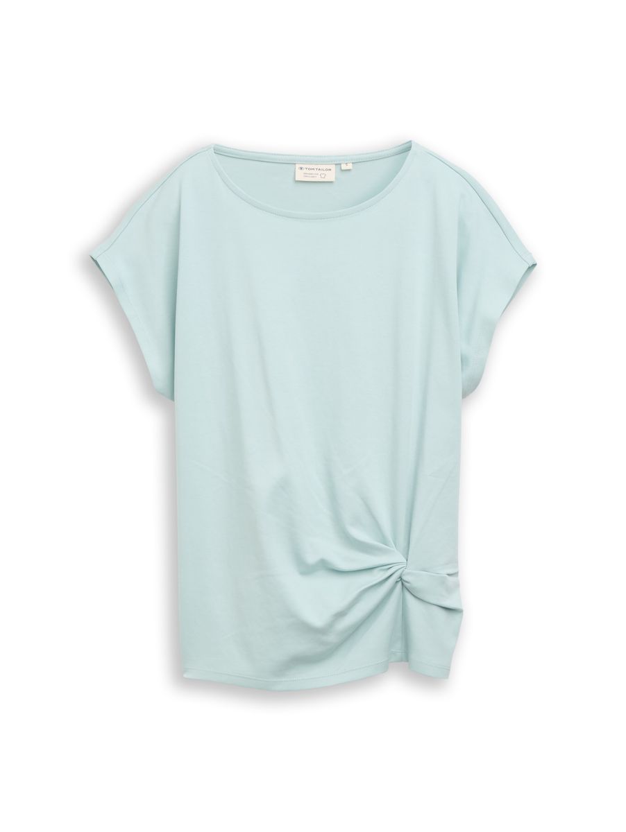 T-Shirt mit Knoten und lockerer Passform