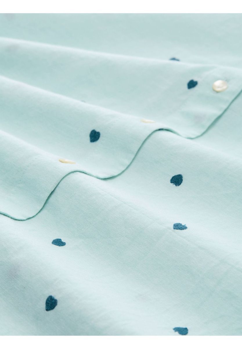 TOM TAILOR Hemdbluse, Stickerei, für Damen, türkis, 36