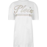 T-Shirt-Kleid mit Rückenausschnitt und Strass