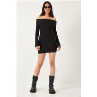 Bardot-Minikleid in Slim-Fit