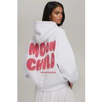 Oversized-Hoodie mit Moon Child Print
