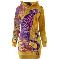 "Whisper of the Tiger" Oversize Hoodie-Kleid