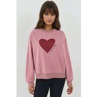 Langarm-Pullover mit Herzgrafik