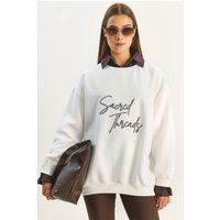 Besticktes Sacred Threads Oversize-Sweatshirt