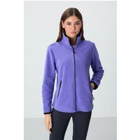 Fleecejacke mit Stehkragen und Reißverschluss