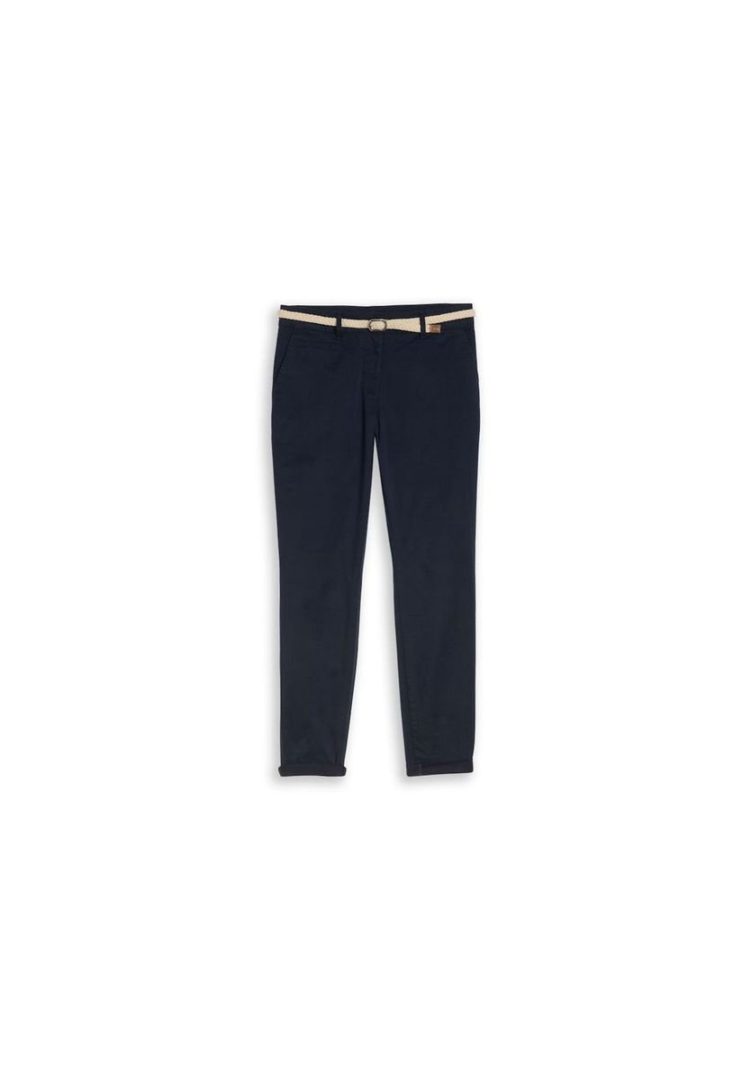 Klassische Chinohose mit Gürtel