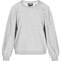 Sweatshirt mit voluminösen Ärmeln und Falten