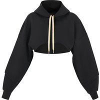 Ultra-kurzer Kapuzen-Sweatshirt Shrug