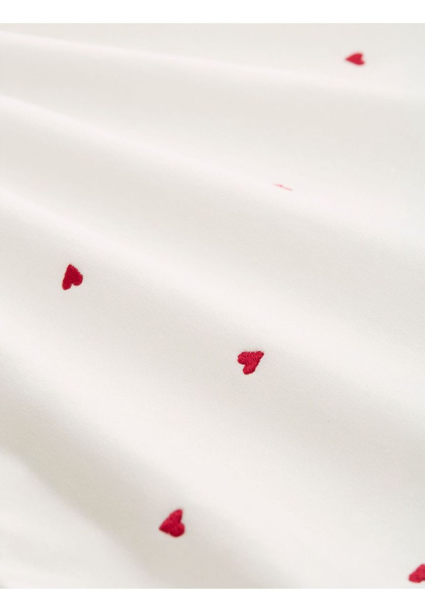 Baumwoll-Sweatshirt mit Herzmuster