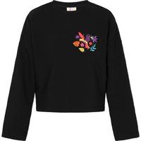 Sweatshirt mit tropischer Stickerei