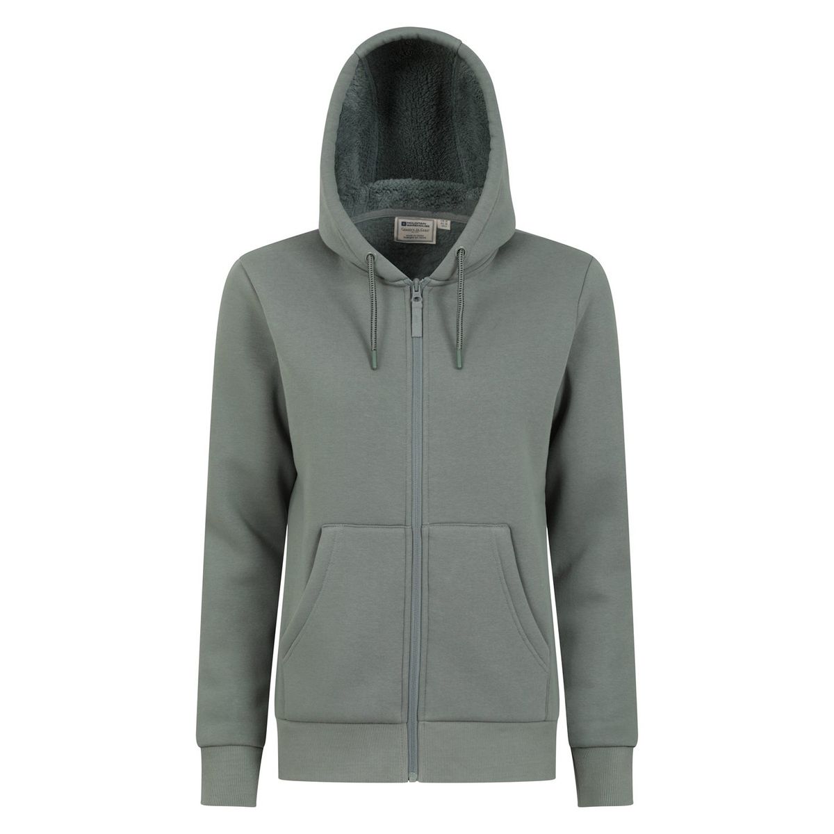 Sherpa-gefütterter Kapuzenpullover mit Reißverschluss