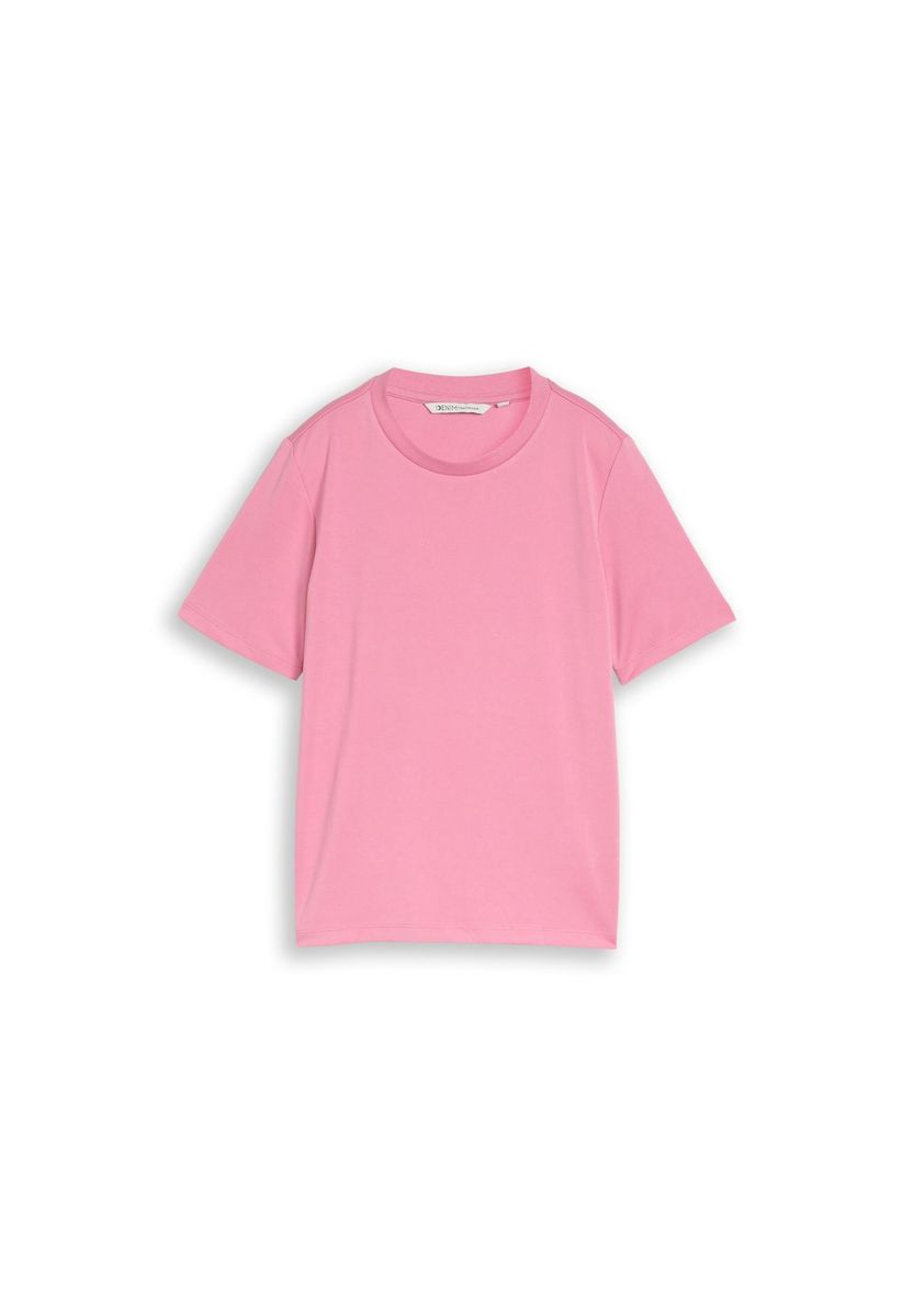 DENIM TOM TAILOR T-Shirt, Rundhals-Ausschnitt, für Damen, pink, XXL