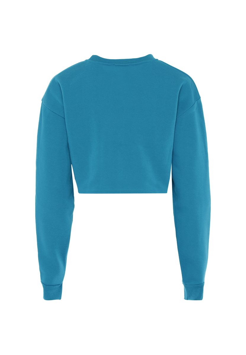 Kurzes Boxy-Sweatshirt mit Rippbündchen