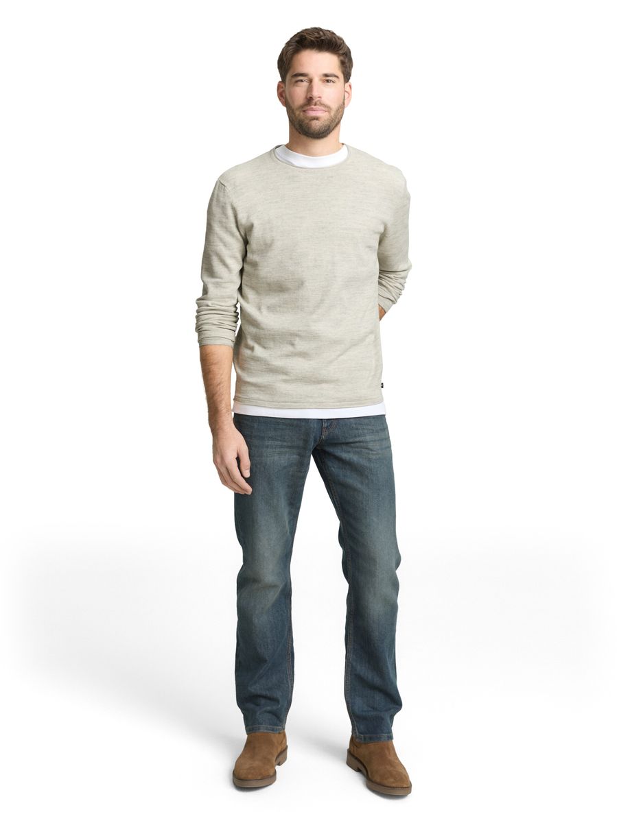 Klassisches Langarmshirt mit Rundhalsausschnitt