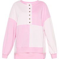 Henley Pullover mit Patchwork-Einsätzen