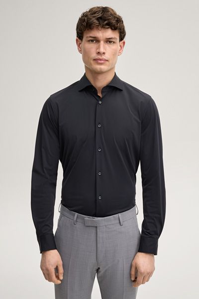 Business Performance Hemd Pai in Schwarz Stretch-Material