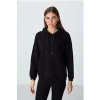 Oversized Kapuzenpullover mit Bauchtasche