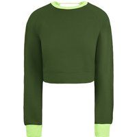 Kurz geschnittenes Sweatshirt mit Neon-Details