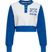 Cropped Henley-Sweatshirt Racer Queen