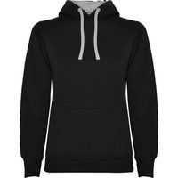 Taillierter Kapuzenpullover mit Kontrast-Details