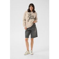 Lockeres Sweatshirt mit Bonjour-Schriftzug