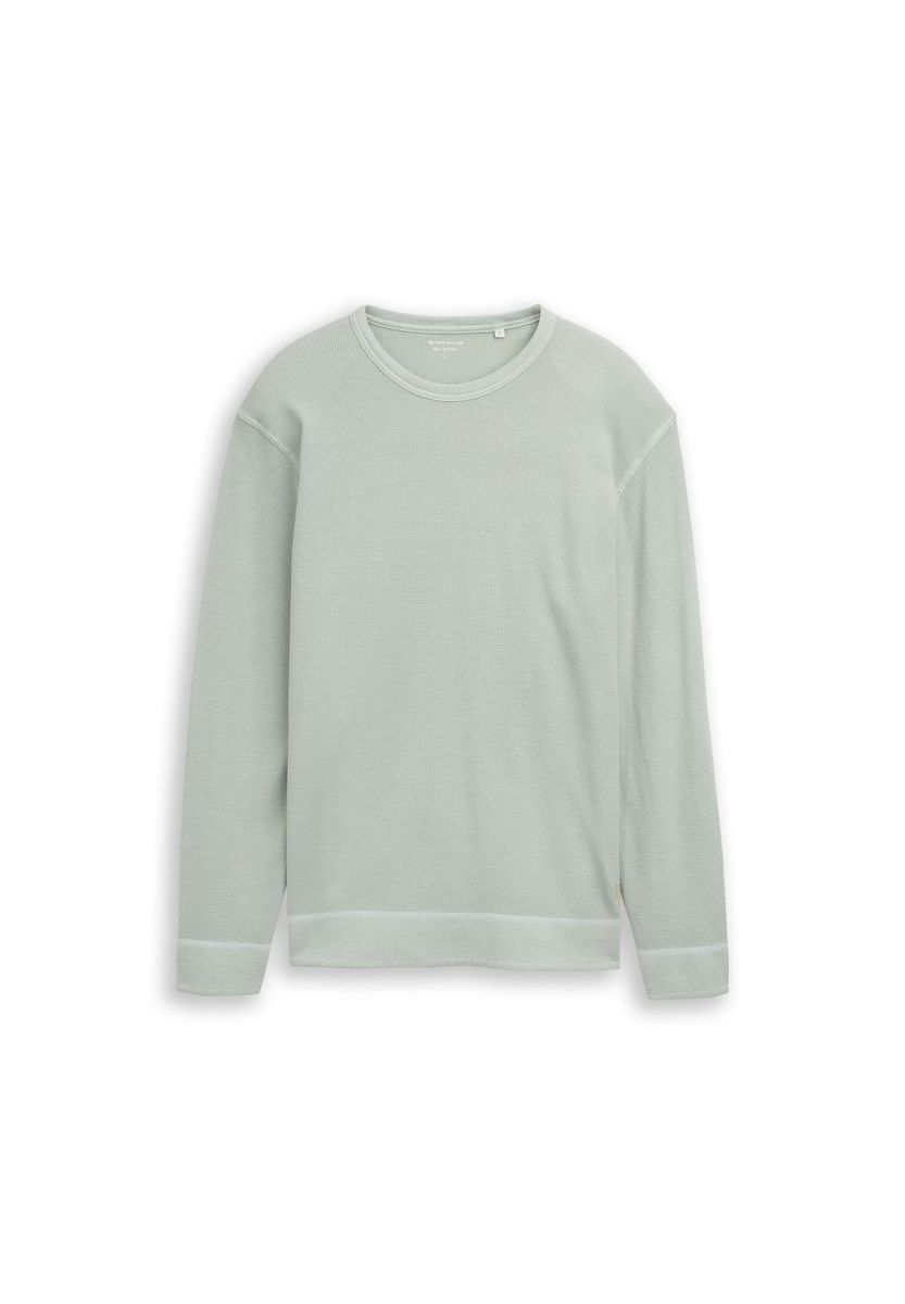 Langarmshirt mit Waffelstruktur