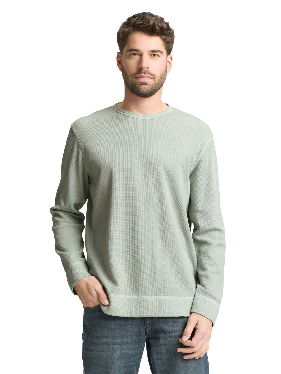 Langarmshirt mit Waffelstruktur