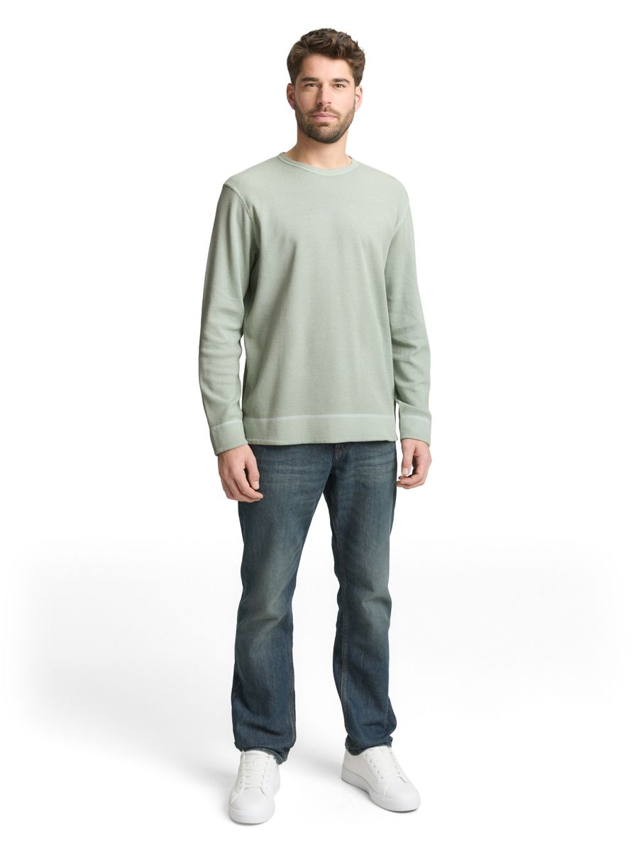 Langarmshirt mit Waffelstruktur