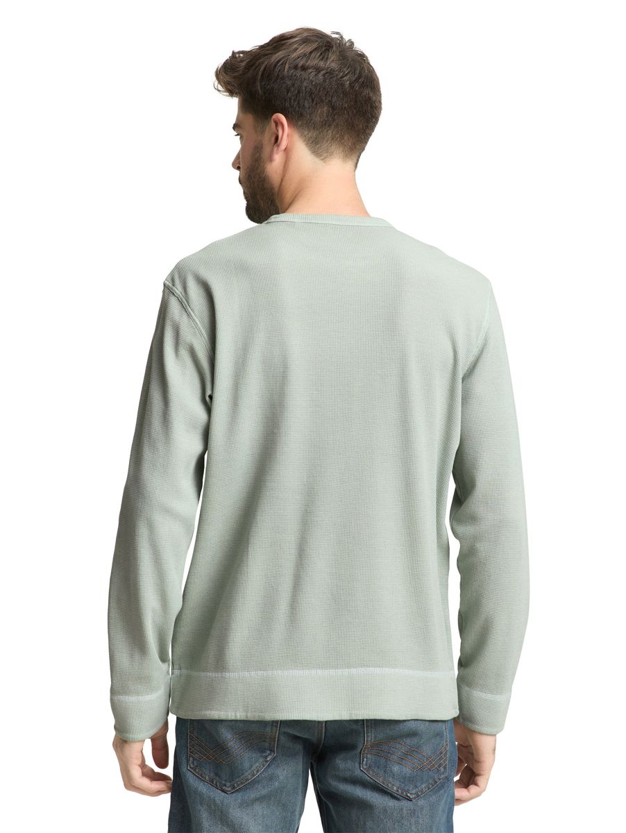 Langarmshirt mit Waffelstruktur
