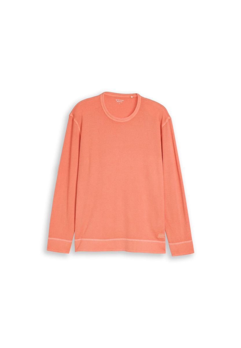 Langarmshirt mit Waffelstruktur