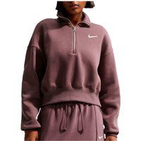 Kurzer Fleece-Pullover mit Viertelreißverschluss