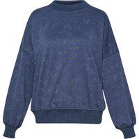 Sweatshirt mit Acid-Wash und Laternenärmeln