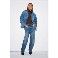 Hochtaillierte Jeans mit weitem Bein