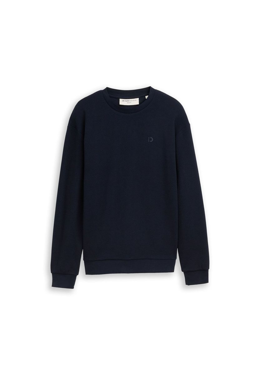 Klassisches einfarbiges Sweatshirt aus Baumwollmischung