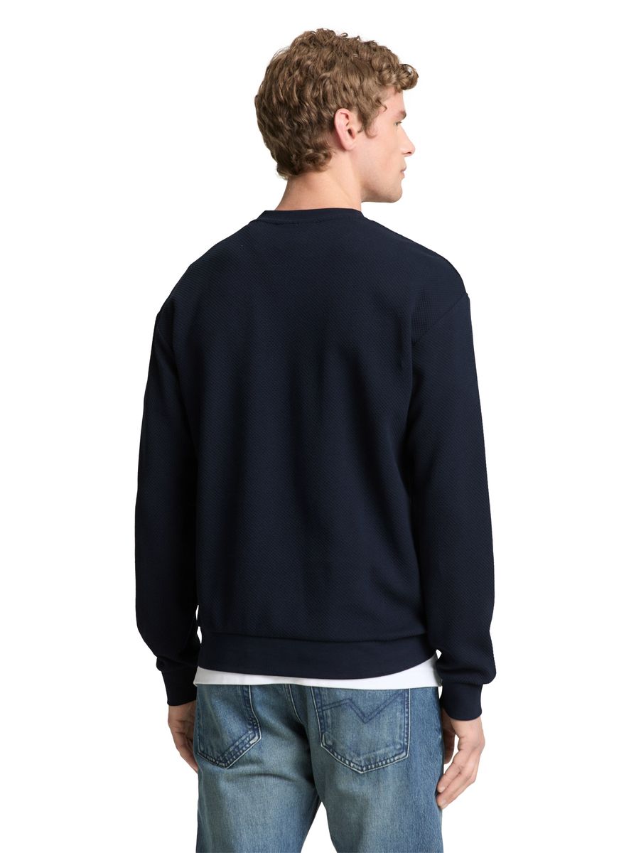 Klassisches einfarbiges Sweatshirt aus Baumwollmischung