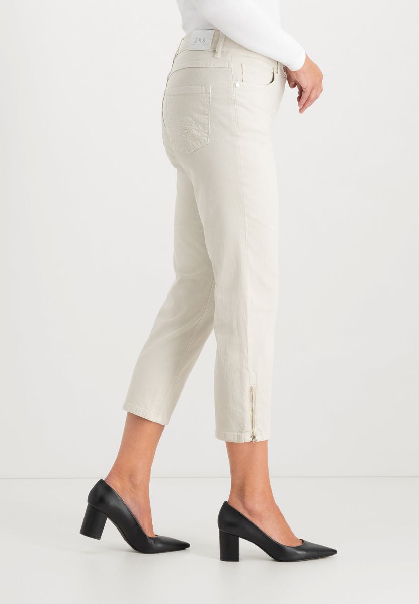 Knöchellange farbige Denim-Jeans