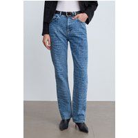 Strukturierte Jeans in Kroko-Optik