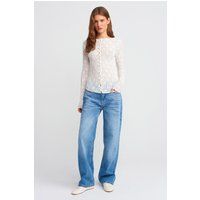 Gerade High-Waisted Denim-Jeans