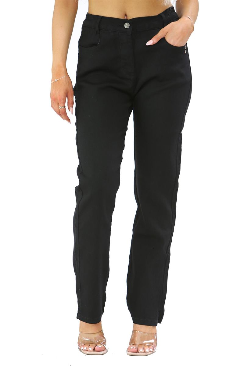 Gerade Jeans mit elastischem Bund