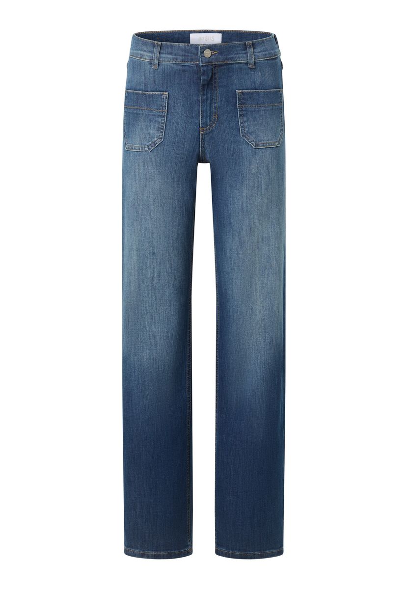 Damen Wide Leg Jeanshose Denim