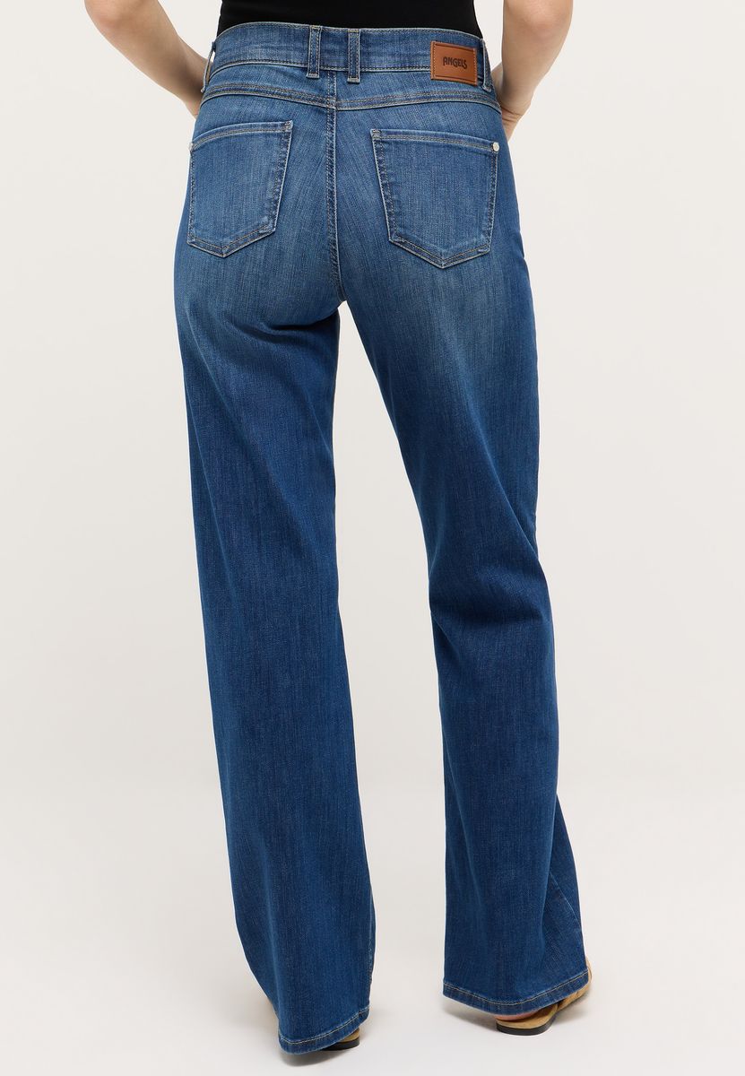 Damen Wide Leg Jeanshose Denim